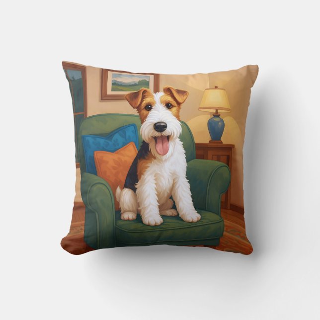 Almofada Fio Fox Terrier - Este assento foi tirado (Frente)