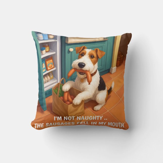 Almofada Fio Fox Terrier - Não sou malvado (Frente)