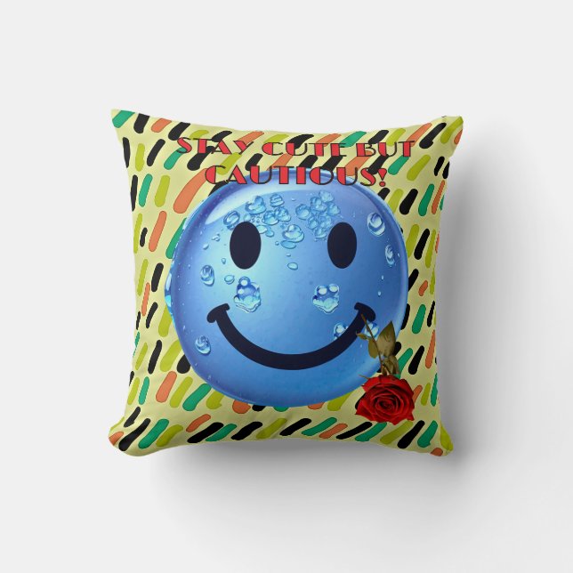 ALMOFADA FIQUE BONITO, MAS CAUTELOSO! (Frente)