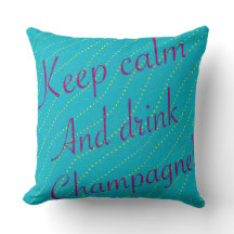 Fique calmo, beba o Travesseiro decorativo de cham
