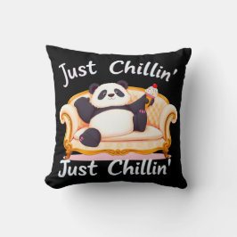 Almofada Fique calmo e fique calmo com Sorvete