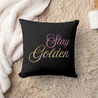 Almofada Fique Dourado Rosa & Dourado Script