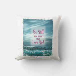 Almofada Fique quieto e saiba que sou Deus