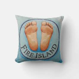 Almofada Fire Island barefoot & fancy free! Funny host gift