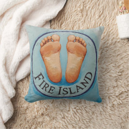 Almofada Fire Island descalço e livre! Presente engraçado p