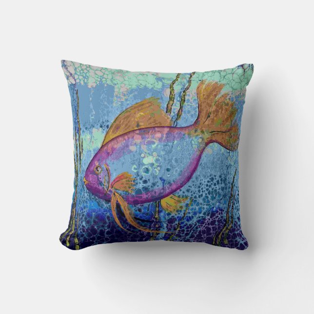 Almofada Fish Throw Pillow (Frente)