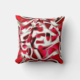 Almofada Fita curvada sobreposta em vermelho vívido