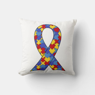 Almofada Fita da consciência do autismo