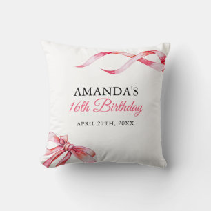 Almofada Fita Flutuante Cor-de-Água Rosa Doce 16 Aniversári