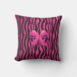 Almofada Fita Rosa-Zebra Padrão Rosa