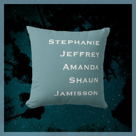 Almofada Five Names Powder Blue and White Square