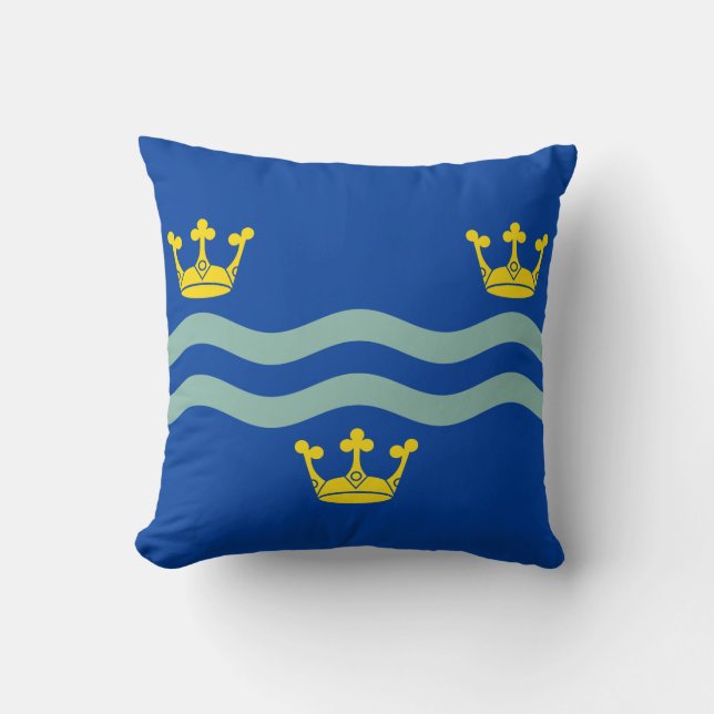 Almofada Flag of Cambridgeshire Throw Pillow (Frente)