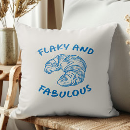 Almofada Flaky and Fabulous French Croissant, Any Color
