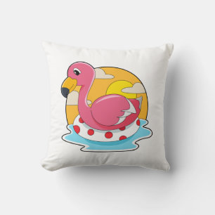 Almofada Flamingo a Nadar com Lifebuoy