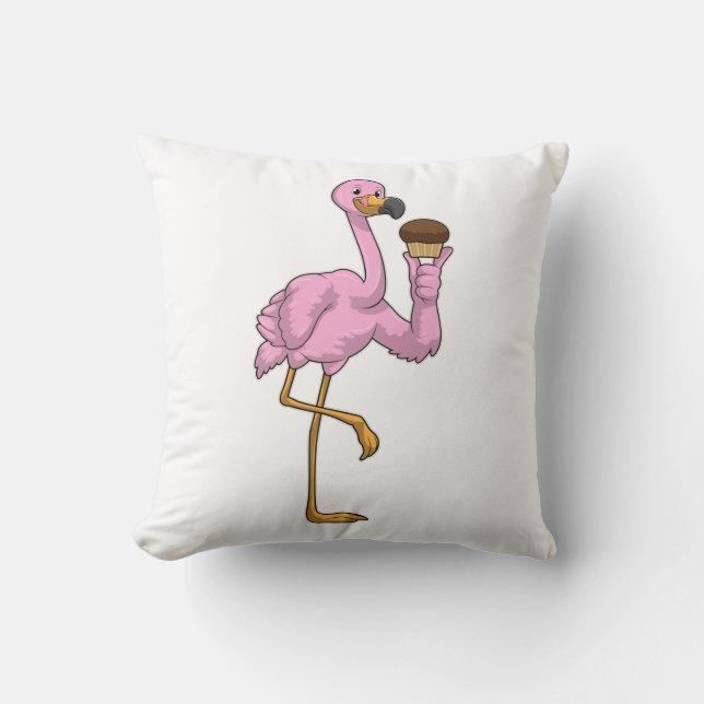 Almofada Flamingo com Muffin (Frente)