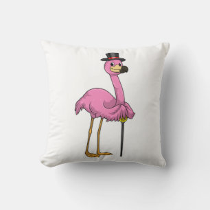 Almofada Flamingo como pensionista com bengalê