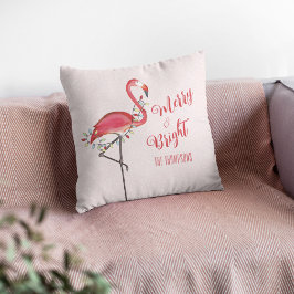 Almofada Flamingo Cor-de-rosa-Natal Personalizado