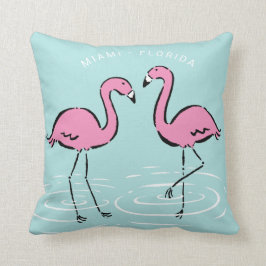 Almofada Flamingo cor-de-rosa personalizado
