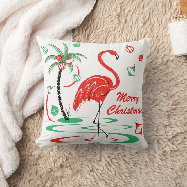 Almofada Flamingo de Natal Vermelho (Cobertor)