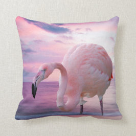 Almofada Flamingo e céu cor-de-rosa