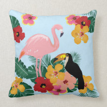 Flamingo e travesseiro de Toucan
