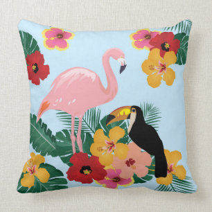Almofada Flamingo e travesseiro de Toucan