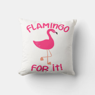 Almofada Flamingo Para Ti Slogan De Pássaros Tropicais Ros