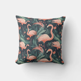Almofada Flamingoes Rosa Em Ferns