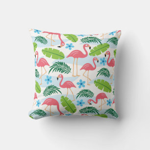 Almofada Flamingos no Travesseiro decorativo do Paraíso