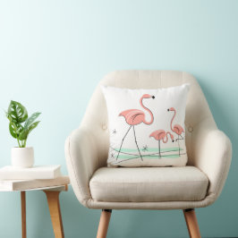Almofada Flamingos Ocean Trio 2 aqua cheque de volta
