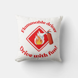 Almofada Flammable Driver Trucker | Funny ADR Hazmat