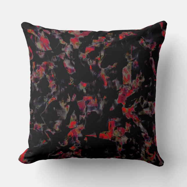 Almofada Flashy vermelho borrão na base da rocha das cinzas (Frente)