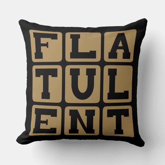 Almofada Flatolento, Cheio de Peidos (Frente)