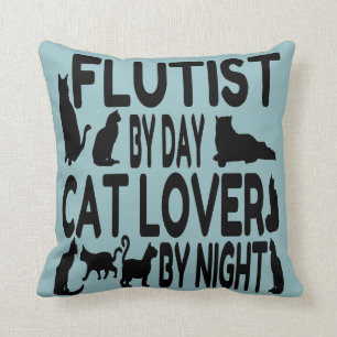 Almofada Flautista do Cat Lover