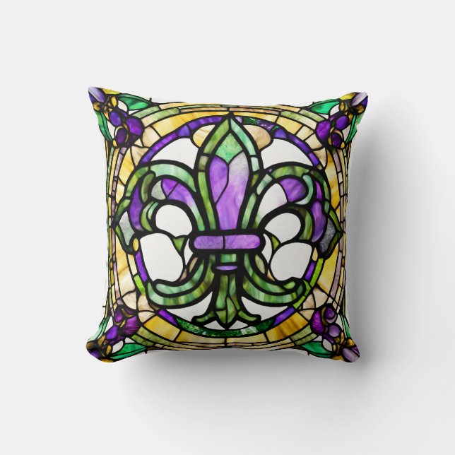 Almofada Fleur De Lis de Carnaval (Frente)