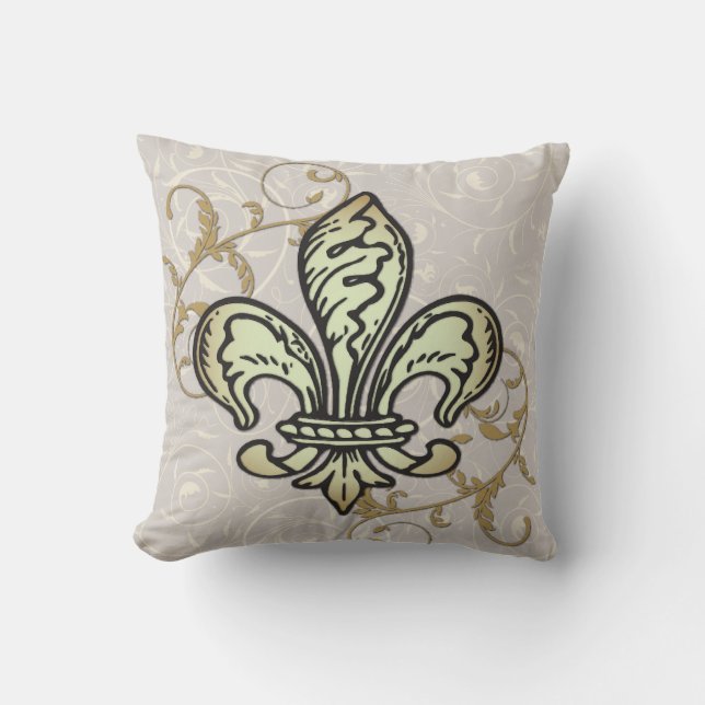 Almofada FLeur de lis travesseiro decorativo (Frente)