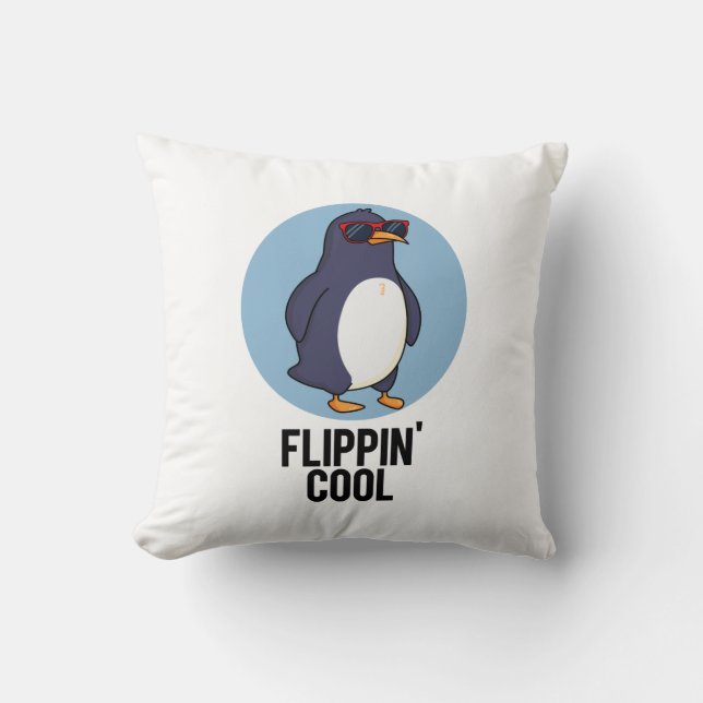 Almofada Flippin Legal Funny Penguin Pun (Frente)