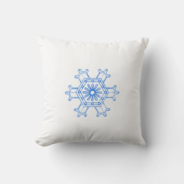 Almofada Floco de Neve Azul (Frente)