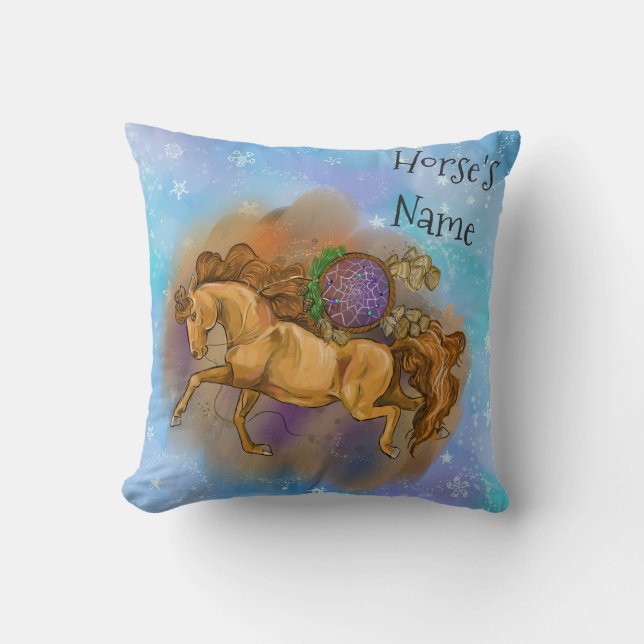 Almofada Floco de Neve de inverno Dreamcatcher (Frente)