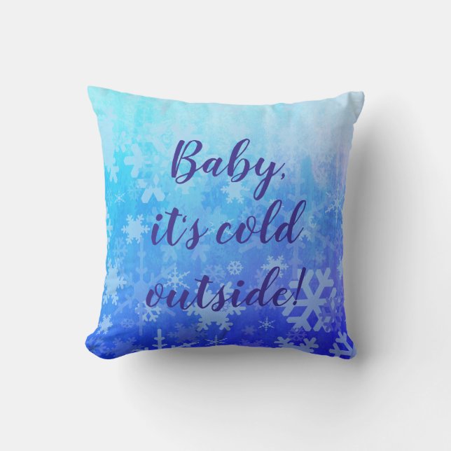 Almofada Flocos de neve do inverno (Frente)