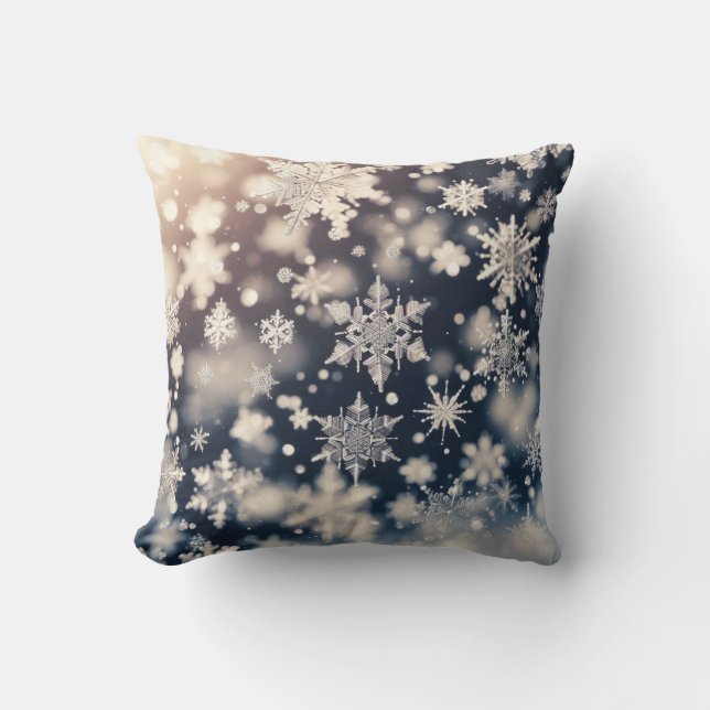 Almofada Flocos de neve / Flutuação / (Frente)