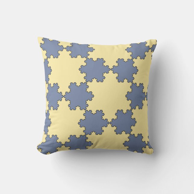 Almofada Flocos de neve Koch Tesselados (Padrão Fratural) (Frente)