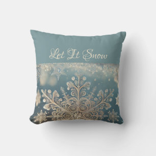 Almofada Flocos de neve / Lace / Deixar nevar