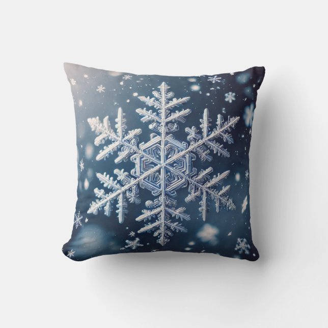 Almofada Flocos de neve / Noite de inverno (Frente)