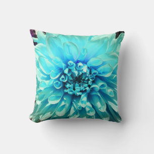 Almofada Flor Azul Dahlia Claro