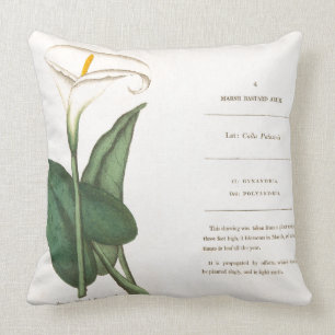 Almofada Flor botânica do lírio de Calla floral