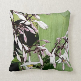 Almofada flor branca e rosa pálido