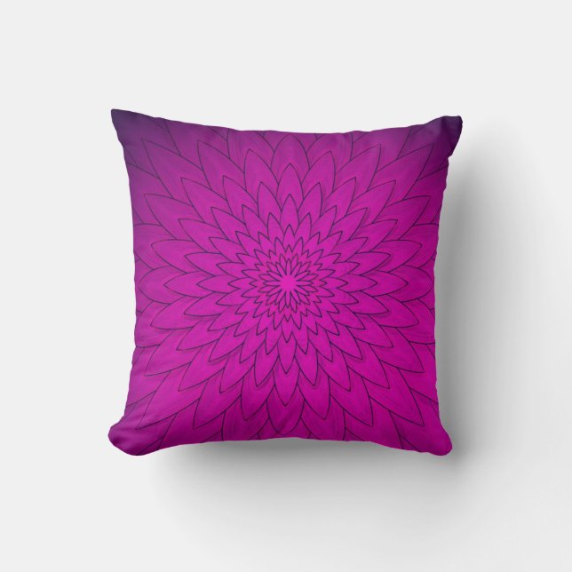 Almofada Flor Brilhante Rosa (Frente)