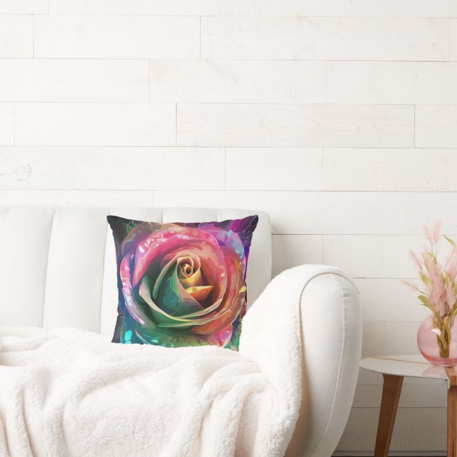 Almofada Flor Celestial: Rosa de Alienígena (Sofá)
