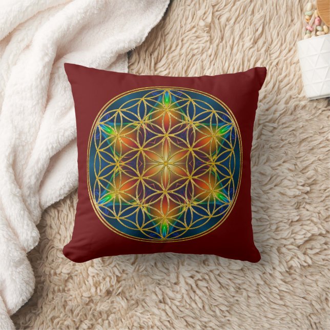 Almofada FLOR DA VIDA - Flor de Fractal 1 (Cobertor)